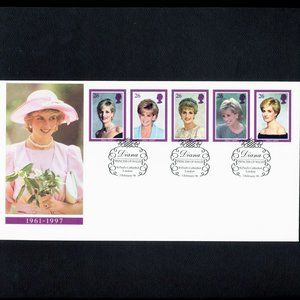 Lady Diana Princess of Wales Stamps on Cover St. Paul's London Cathedral 1998